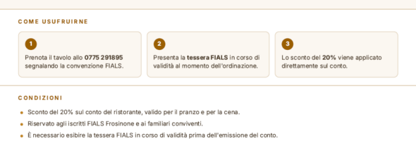 Convenzione Caffè Minotti – SHABBY RESTAURANT  FROSINONE